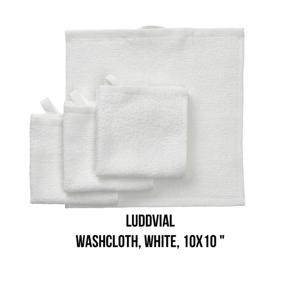 LUDDVIAL 100% Cotton Washcloth Set of 8